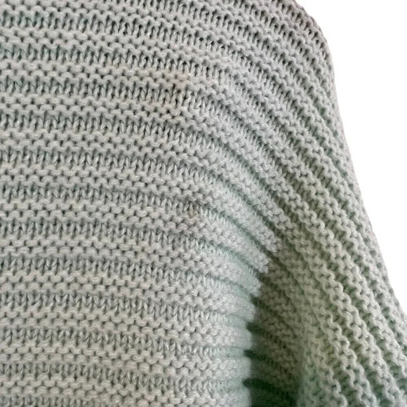 Apt. 9 Mint Textured Knit Sweater XL Mock Neck Long Sleeves Acrylic Side Slits - Picture 6 of 7